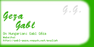 geza gabl business card